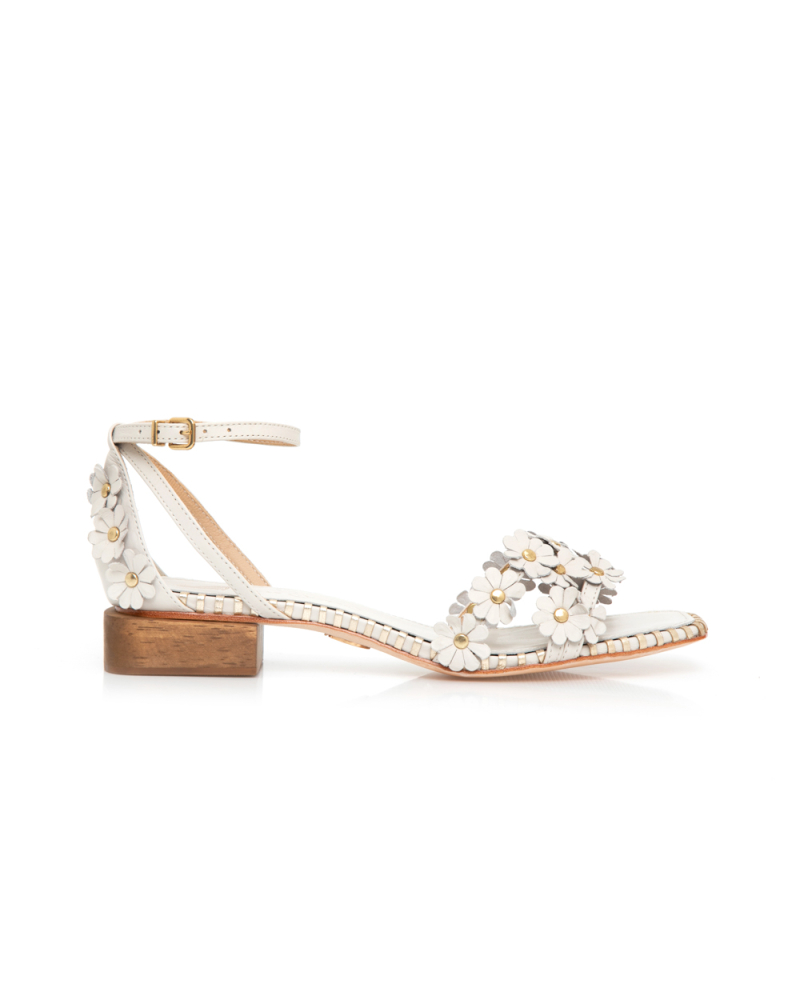 Le Borô Rasteirinha Daisy Off White